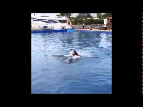 Vidéo – Kim Kardashian critiquée par la Peta après avoir nagé avec des dauphins…