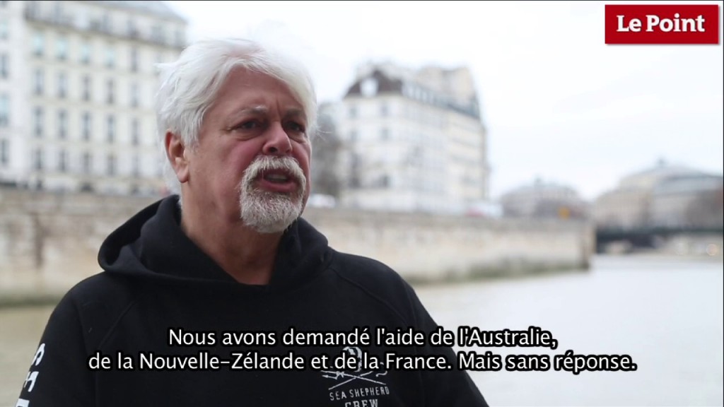 Vidéo – Paul Watson, l’ardent défenseur des baleines, lance un SOS à la France…