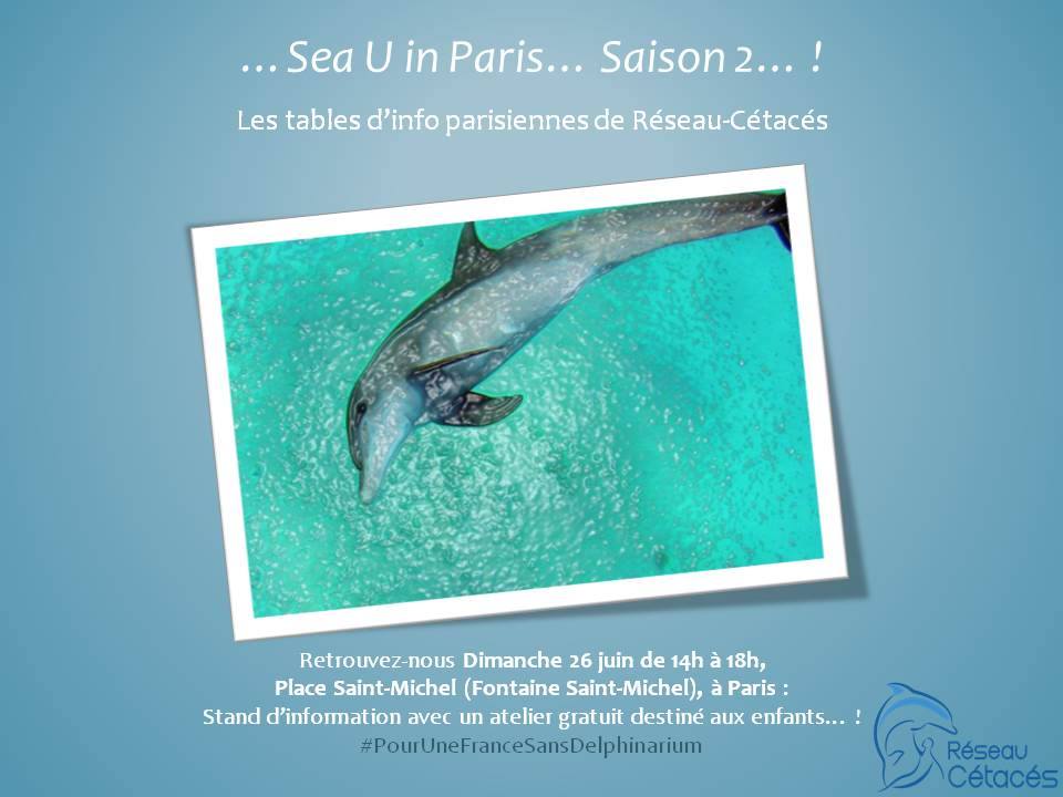 Sea U in Paris… ! Rendez-vous dimanche 26 juin à Paris (Place Saint-Michel)