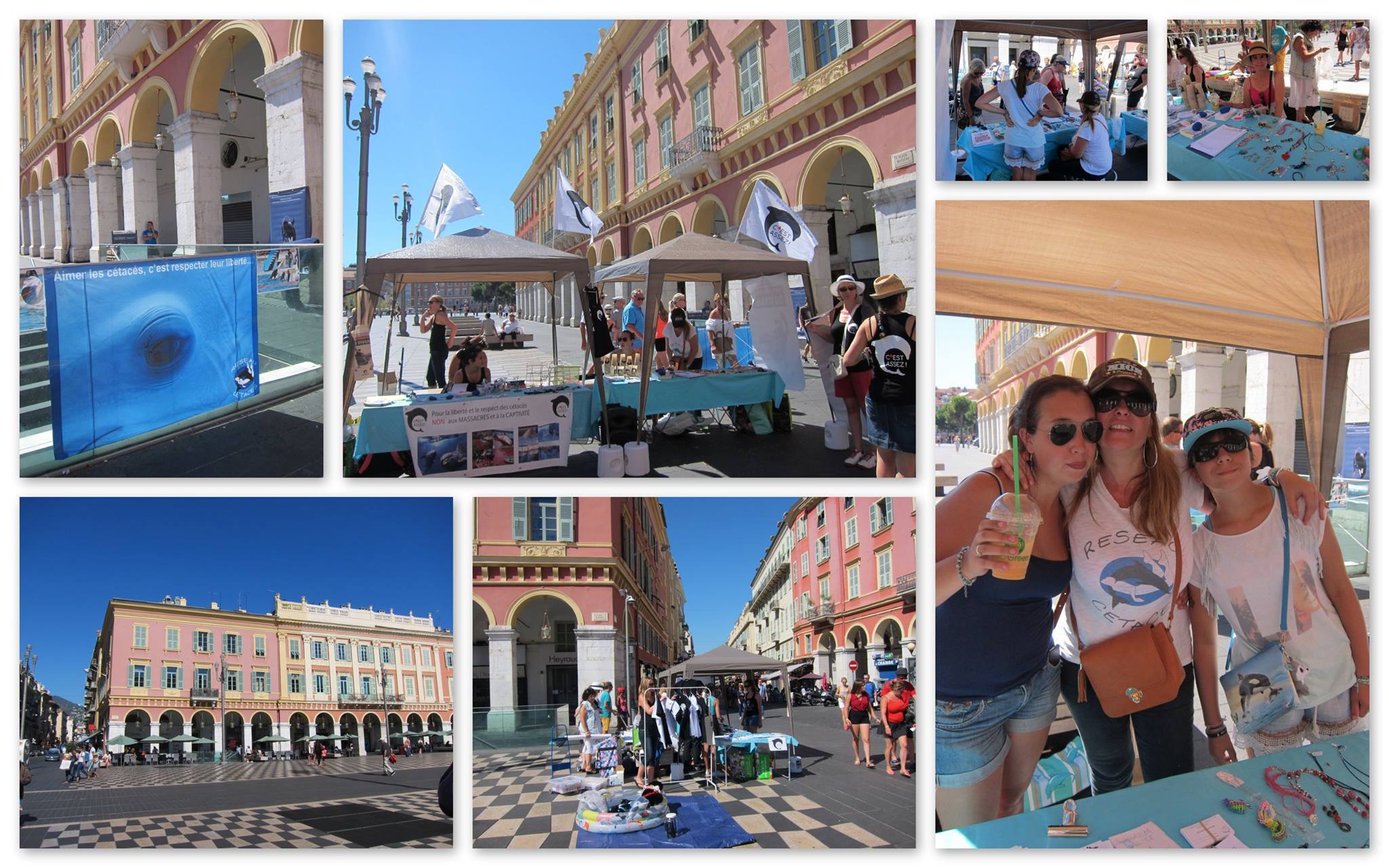 Stand d’information à Nice, le 14 août 2016