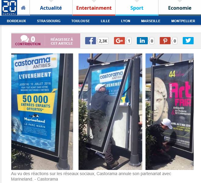 Côte d’Azur: Une cyber-action fait capoter un partenariat entre Castorama et Marineland