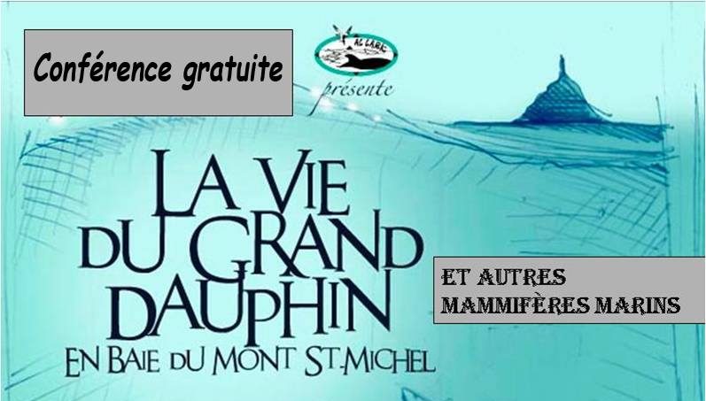 🐬 Idée sortie : Conférence gratuite « La vie du grand dauphin en baie du Mont St-Michel » par Al Lark !