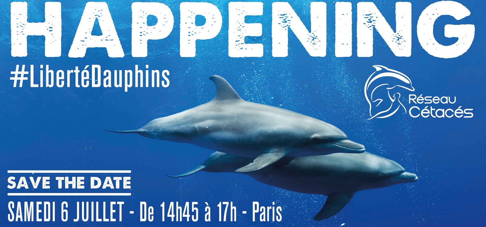 Happening « Liberté Dauphins » #2, samedi 6 juillet – Paris
