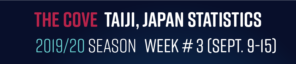 Chasse au dauphin à Taïji (Japon) – Bilan semaine du 9 au 15 septembre 2019 #3