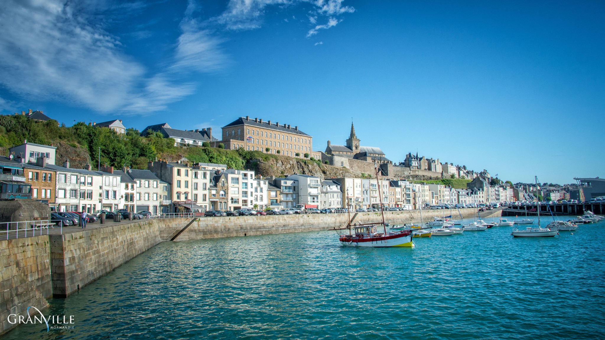 Granville (Normandie) ~ Un dauphin aperçu dans le port